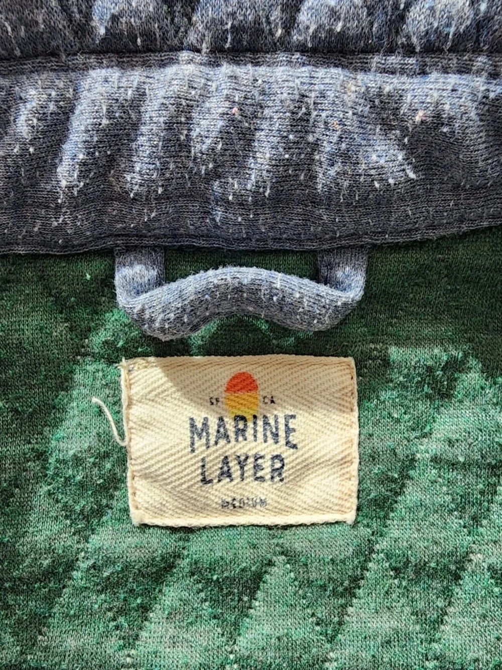 Marine Layer Mens Shirt Jacket Size Medium Blue - Green - Picture 2 of 9